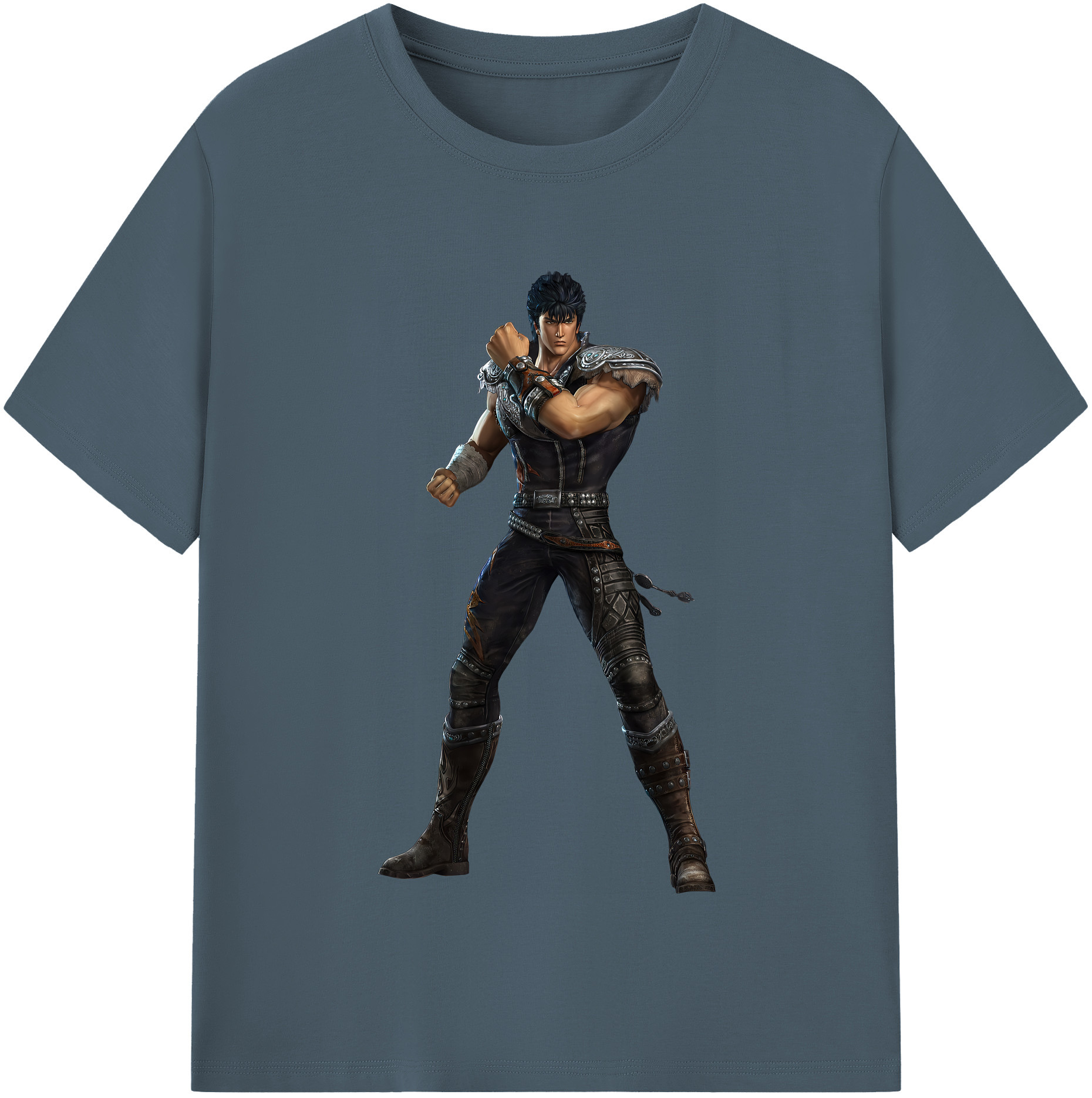 （画像用） 北斗の拳 Fist of the North Star 綿100％半袖Tシャツ（フロントプリント）